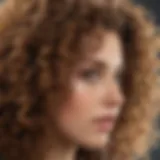 A close-up view of curly hair showing its natural texture.