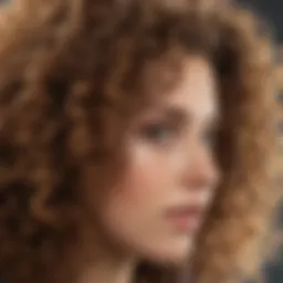 A close-up view of curly hair showing its natural texture.