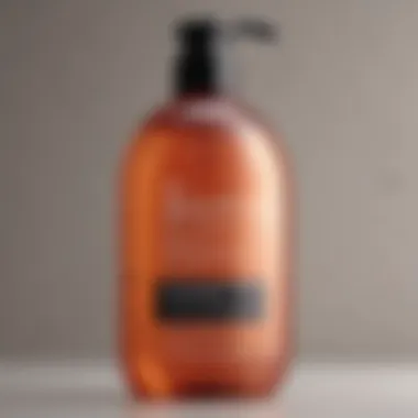 Hydrating Ingredients in Curly Hair Shampoo Close-up of shampoo bottle with hydrating ingredients