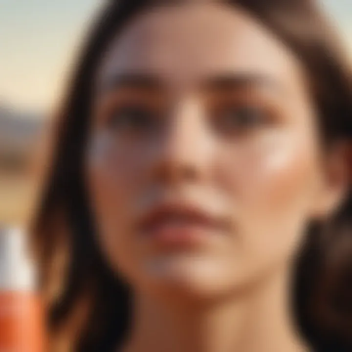 Illustration of the environmental impact of sunscreen