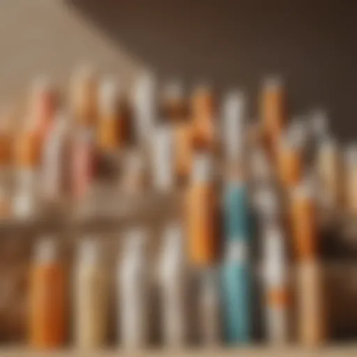 An array of natural sunscreen products