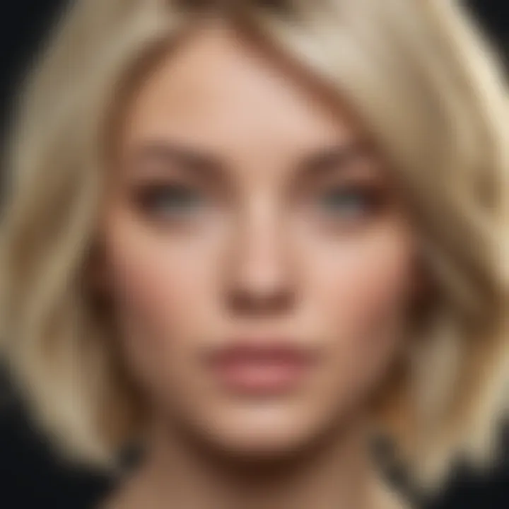 Comparison of cool-toned platinum blonde and golden blonde hair.