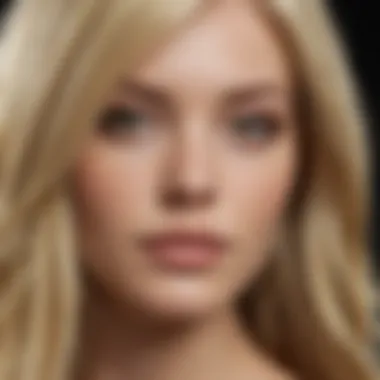 A spectrum of blonde hair shades ranging from platinum to honey.