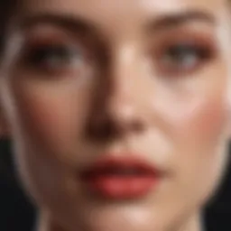 Close-up of a vibrant face with radiant skin
