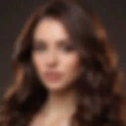 Rich chocolate brown hair styled in soft waves