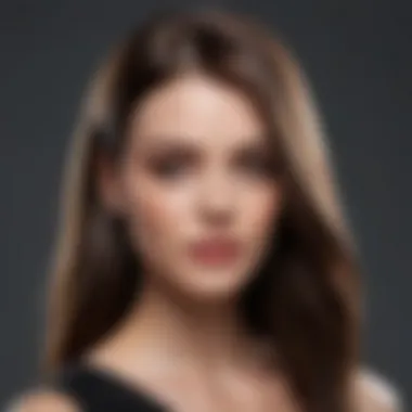 Sleek straight brunette hair with an elegant shine