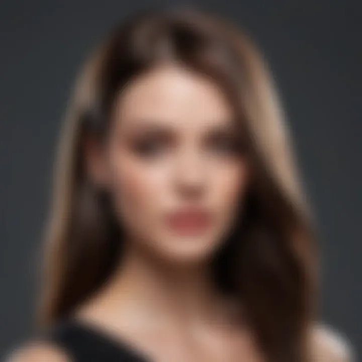 Sleek straight brunette hair with an elegant shine