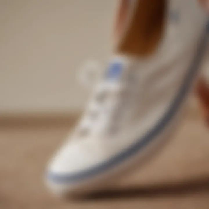 Close-up of Keds Classic Canvas texture and design details