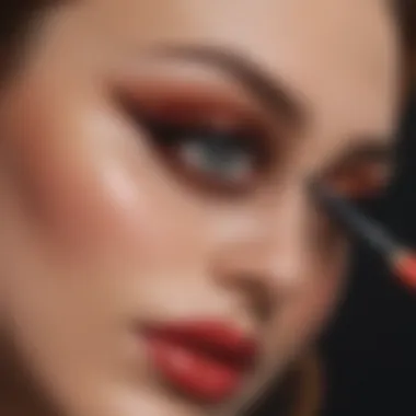 Versatile Application of KVD Cake Pencil KVD Cake Pencil applied on a model's eye, demonstrating its versatility