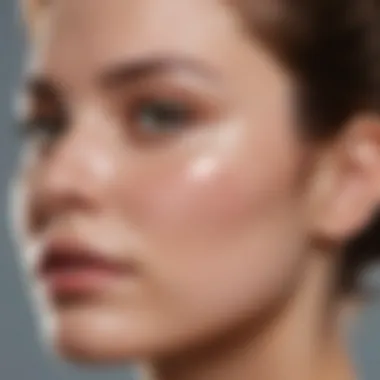 Skin Transformation with LED Acne Therapy Close-up of skin benefiting from LED therapy