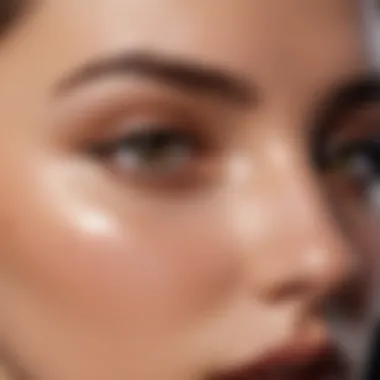 Demonstration of applying MAC Foundation with a makeup brush