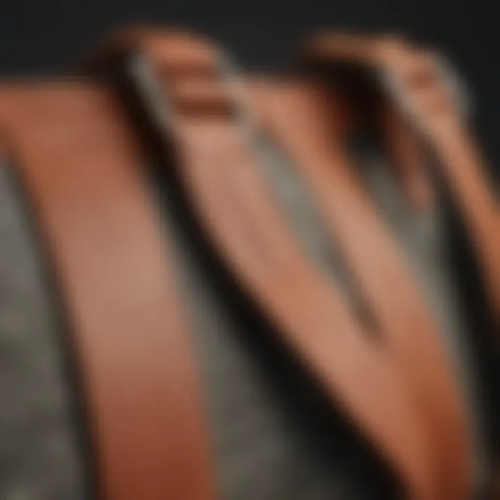 Close-up of the sustainable materials used in Madewell bag straps.