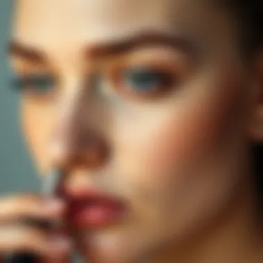 An artistic representation of a flawless complexion after concealer application.