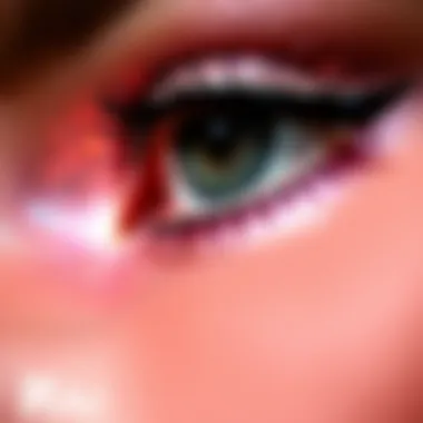 The Unique Luster of MAC Foil Eyeshadow Close-up of MAC foil eyeshadow reflecting light.