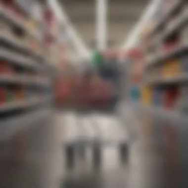 A shopping cart filled with discounted items