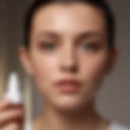 Millie Bobby Brown applying skincare products