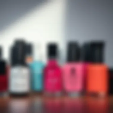 A collection of various nail hardener bottles showcasing different formulations and colors