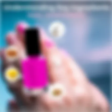 An infographic detailing key ingredients found in popular nail hardeners