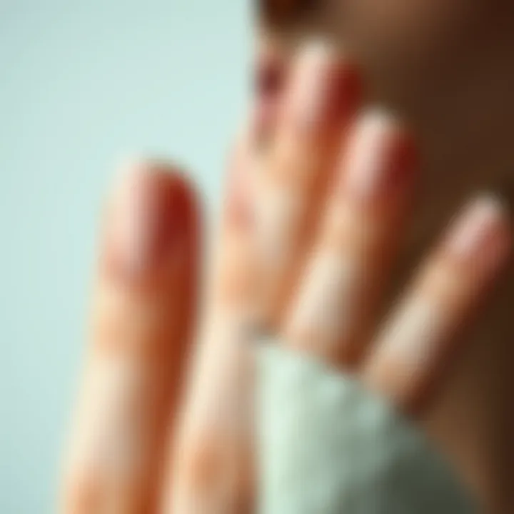 A side-by-side comparison of nails before and after using a hardener, highlighting the difference in appearance