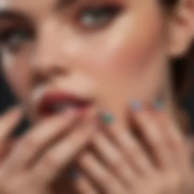 A creative nail art design reflecting modern aesthetics