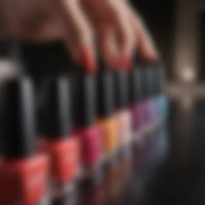 A vibrant display of various nail polish bottles