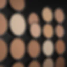 Color swatches of different concealers