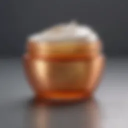 Close-up of a luxurious heat protection hair cream texture