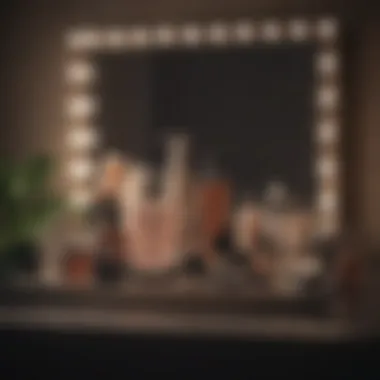Elegant beauty products arranged on a vanity