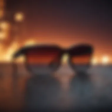 Stylish sunglasses displayed on a vibrant background