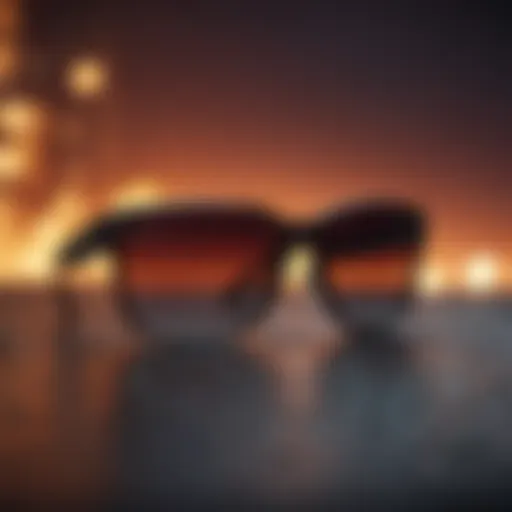 Stylish sunglasses displayed on a vibrant background