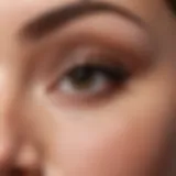 Close-up view of a versatile eyebrow tattoo peel-off product showcasing its unique texture.