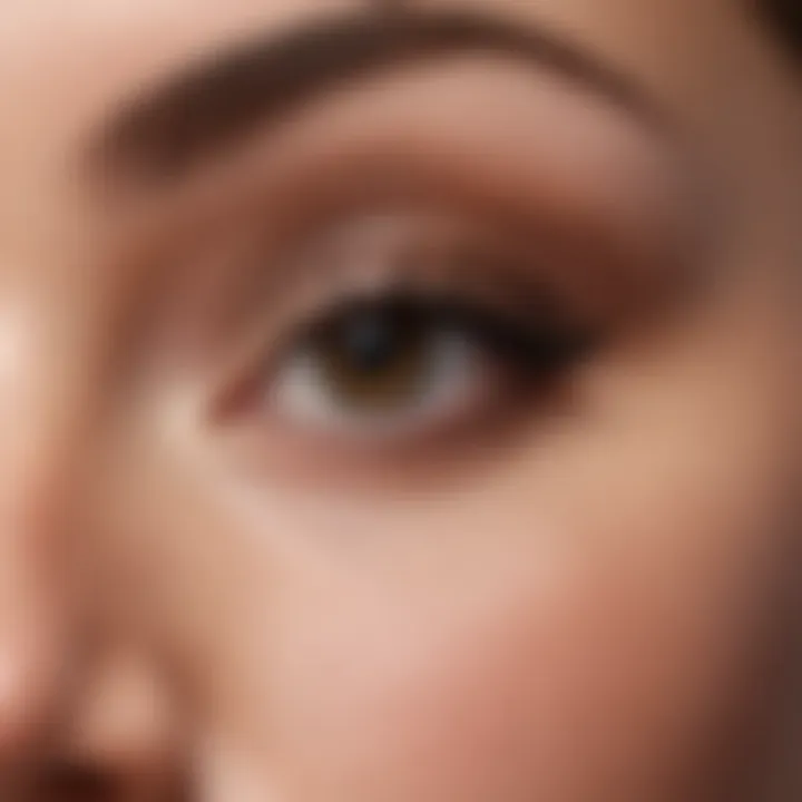 Close-up view of a versatile eyebrow tattoo peel-off product showcasing its unique texture.