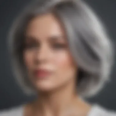 Elegant gray hair transformation