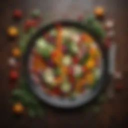 Healthy plate of colorful vegetables and lean protein