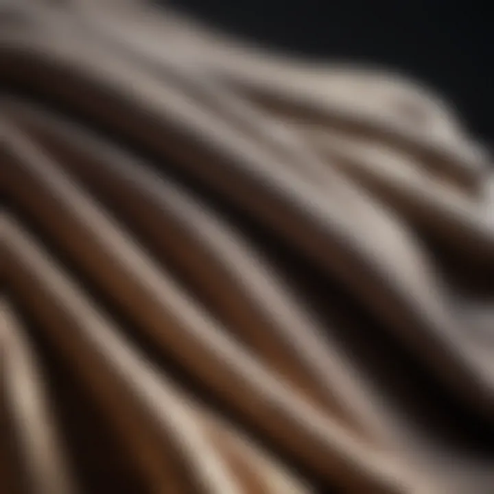 Close-up of luxurious winter fabrics, emphasizing texture and warmth.