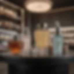 Elegant display of luxury beauty products