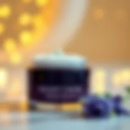 Luxurious summer night cream jar