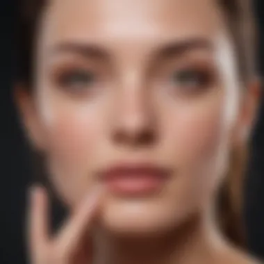 Soothing Application for Facial Eczema Soothing ointment application on facial skin to relieve eczema