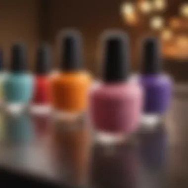 A vibrant display of OPI spring polish colors showcasing the latest trends in nail aesthetics.