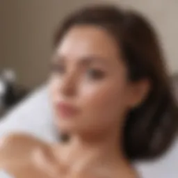 Chemical peel treatment session with a serene setting
