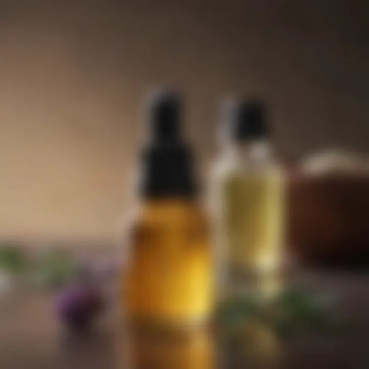 Collection of essential oils known for promoting hair growth