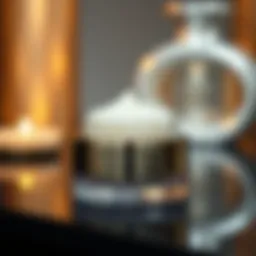 Silvery jar of luxurious nighttime moisturizer for mature skin