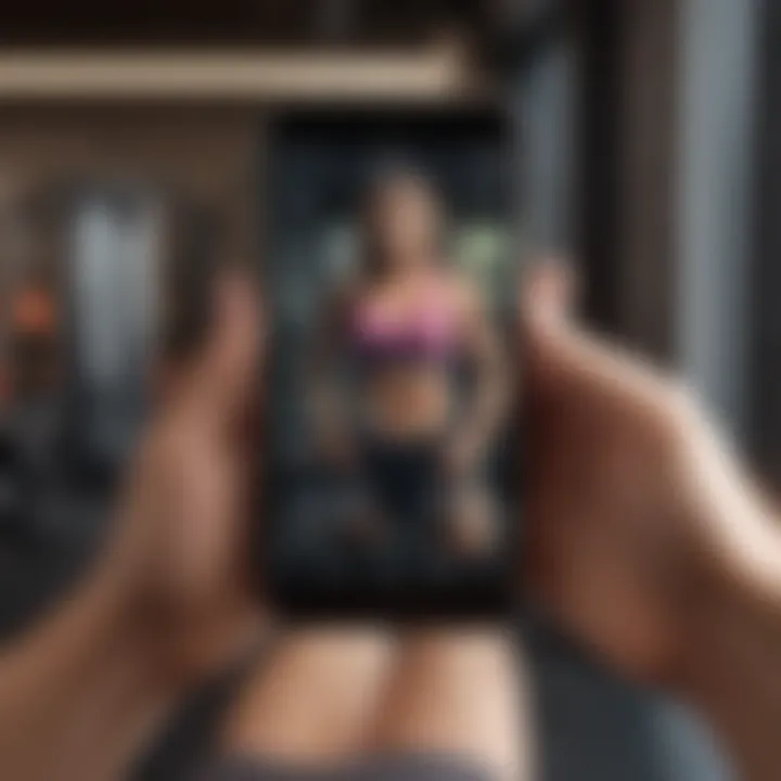 Motivational quotes displayed on a fitness app