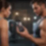 User engaging with a workout app on a smartphone