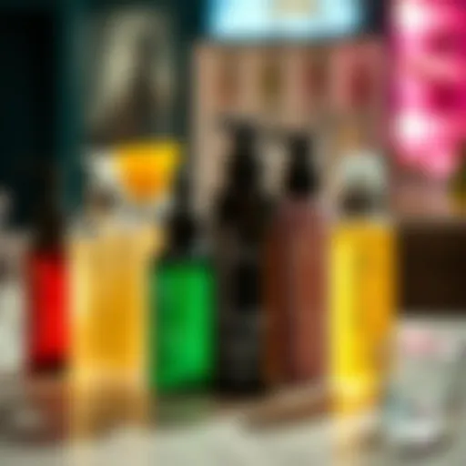 An array of Paul Mitchell hair serums displayed elegantly.