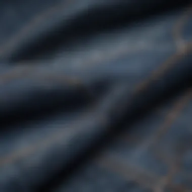 Close-up of denim fabric showcasing texture