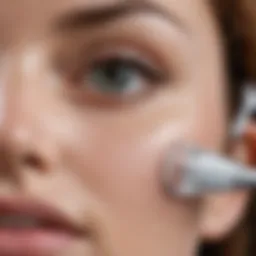 Close-up of a pore vacuum device showcasing advanced technology