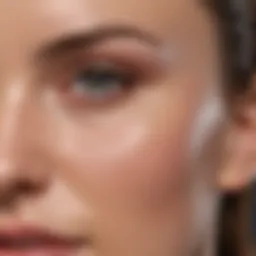 Close-up of revitalized skin after a chemical peel