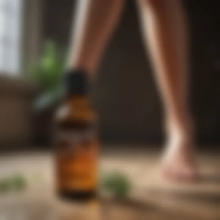 Essential oils selected for leg care