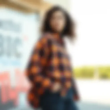 Fashion-forward flannel incorporated into sustainable fashion